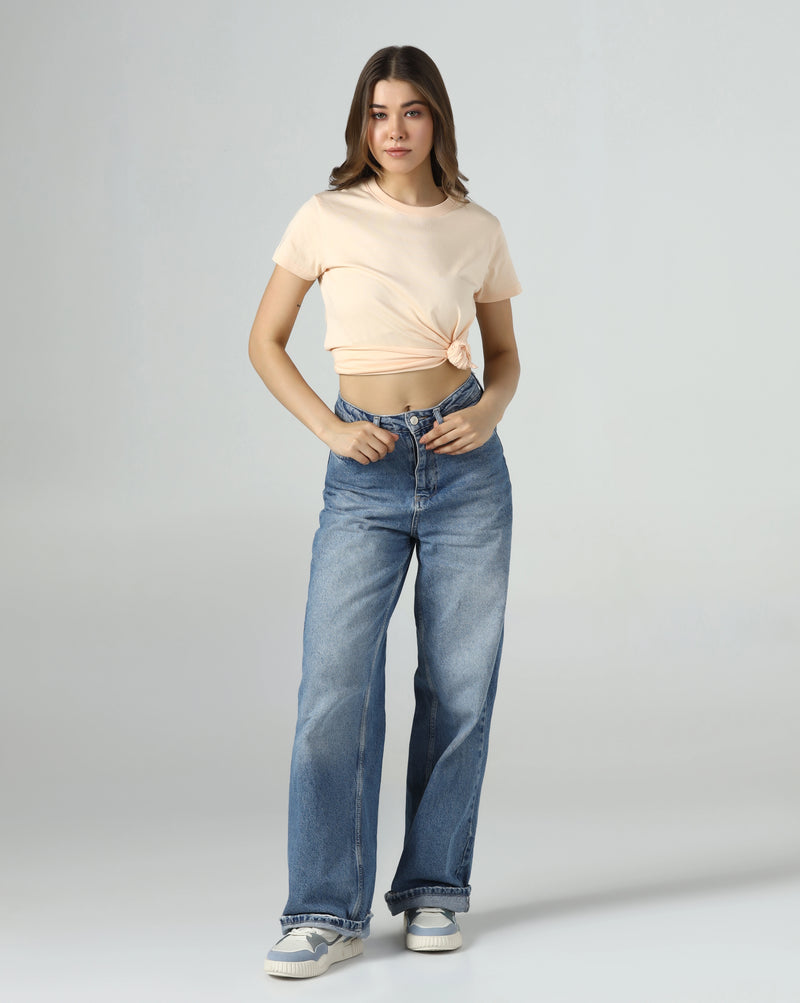 Peach Glow Organic Essentials Tee