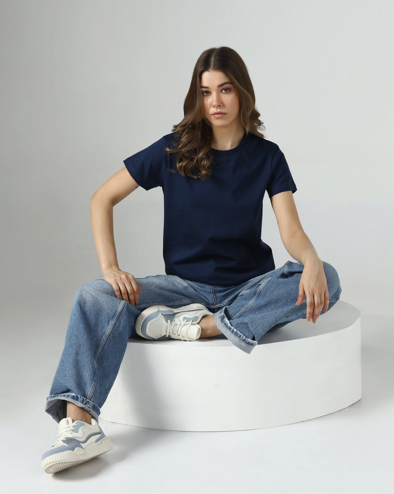 Navy Serenity Organic Essentials Tee