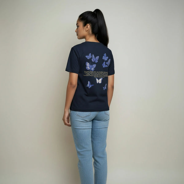 Midnight Bloom Organic Butterfly Tee