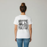 Pure Pedal Organic Bike Quote Tee (Women – White)