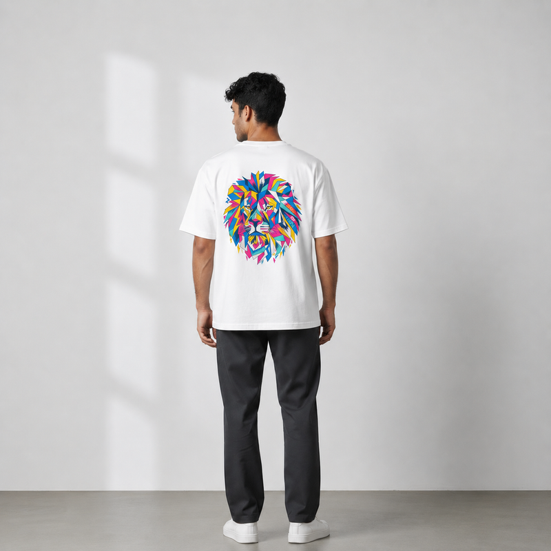 Ungezähmter Mosaik Löwe Bio T-Shirt