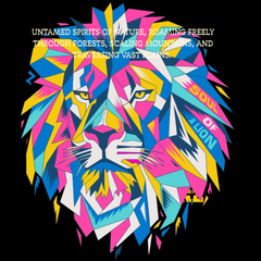 Untamed Lion Soul Organic Print Tee